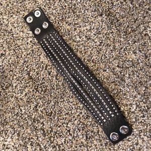 Cuff leather bracelet